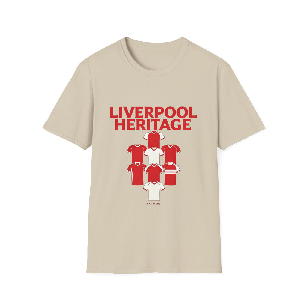Liverpool Heritage Tee — Retro Football Shirt Collage