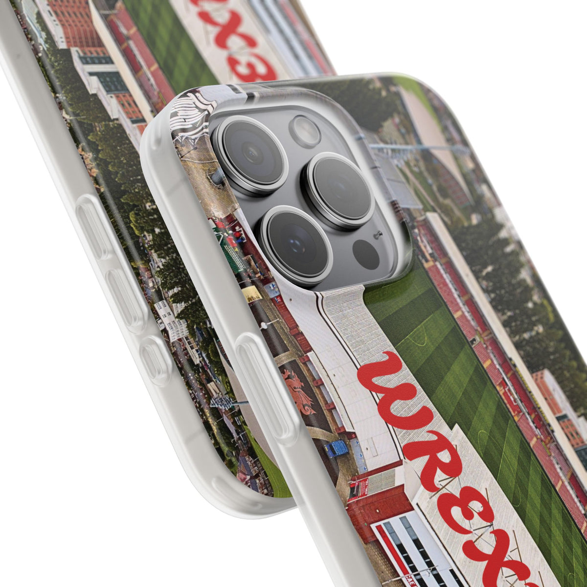 Wrexham Racecourse Stadium Photo Phone Case — Aerial Soccer Field 