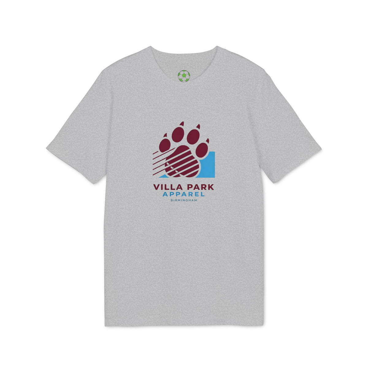 Villa Park Paw Retro Athletic T-Shirt — Vintage Maroon Paw Logo
