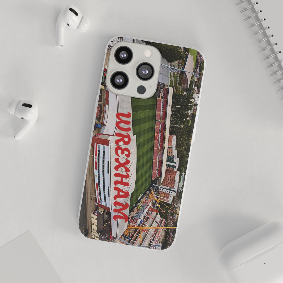Wrexham Racecourse Stadium Photo Phone Case — Aerial Soccer Field 