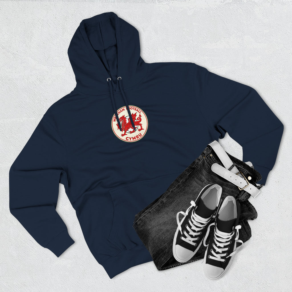 Welsh Red Dragon Emblem Hoodie — Cymru Crest Fleece Pullover