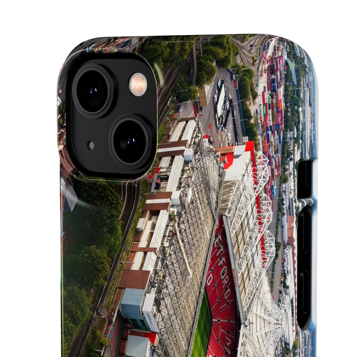 Manchester United, Old Trafford Print Phone Case.