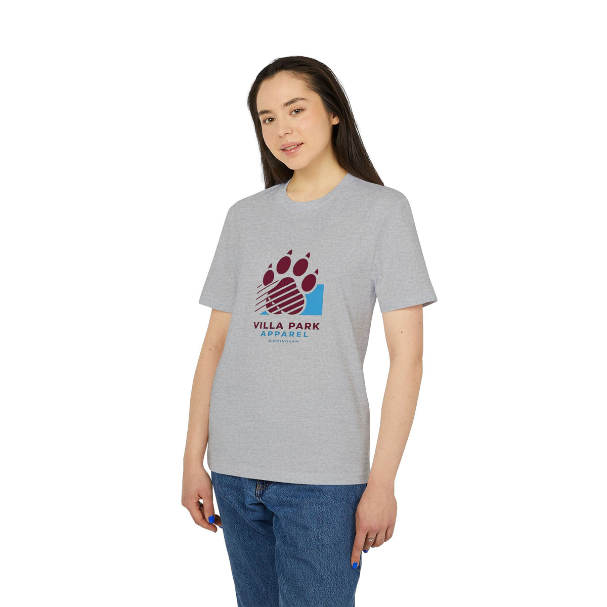 Villa Park Paw Retro Athletic T-Shirt — Vintage Maroon Paw Logo