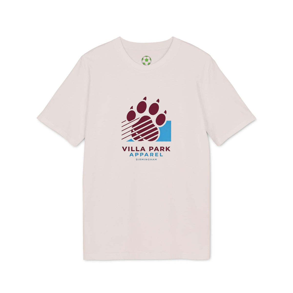 Villa Park Paw Retro Athletic T-Shirt — Vintage Maroon Paw Logo
