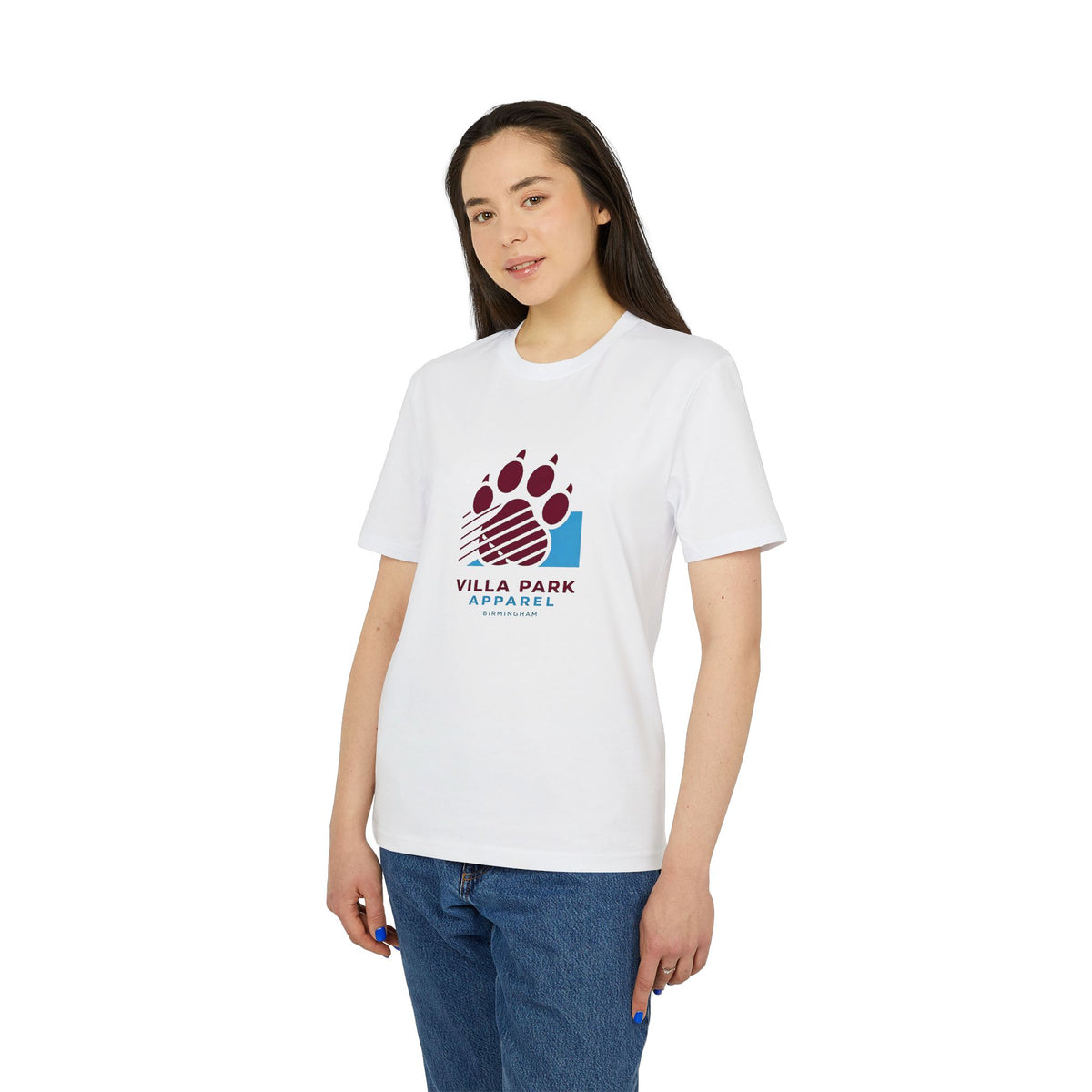 Villa Park Paw Retro Athletic T-Shirt — Vintage Maroon Paw Logo