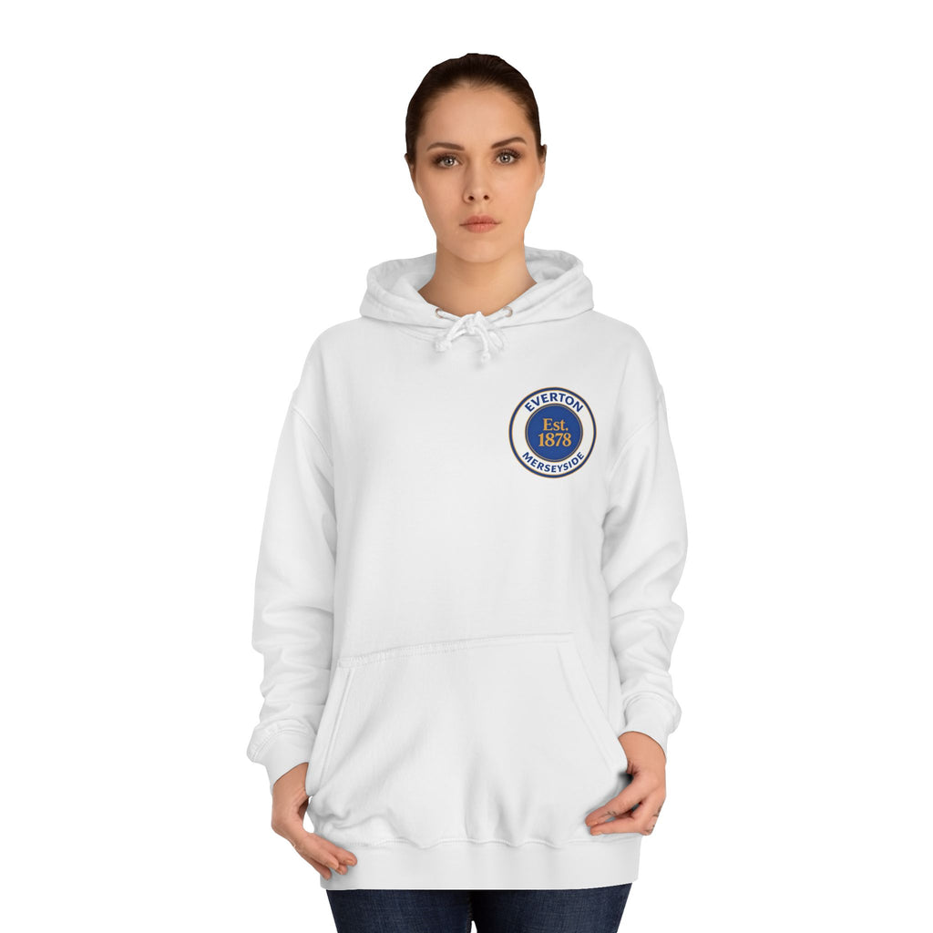 Classic College Crest Hoodie — Unisex Campus Sweatshirt