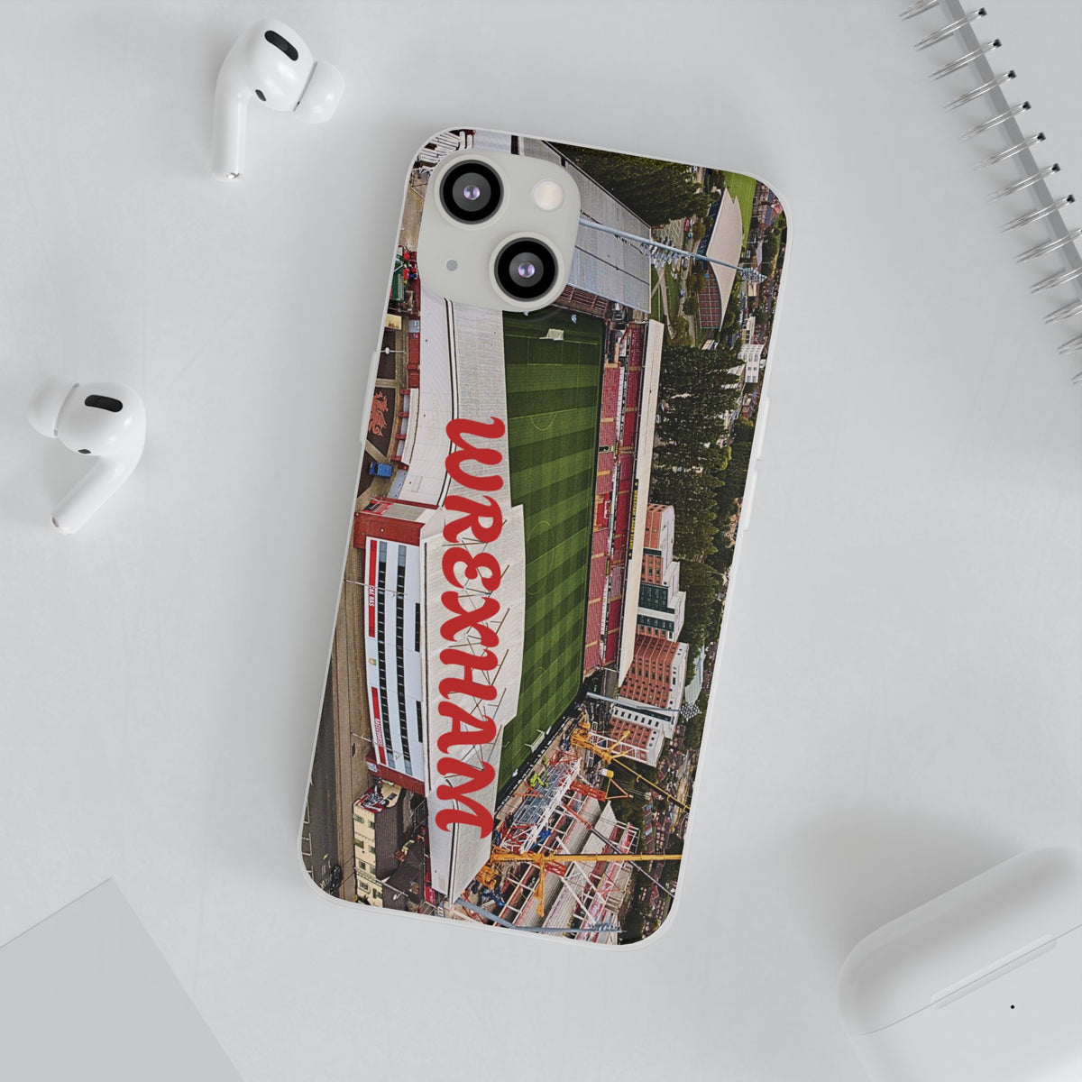 Wrexham Racecourse Stadium Photo Phone Case — Aerial Soccer Field 