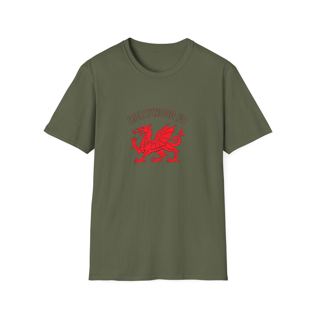 Wrexham-Style Red Dragon Soccer Tee — Retro Crest T-Shirt