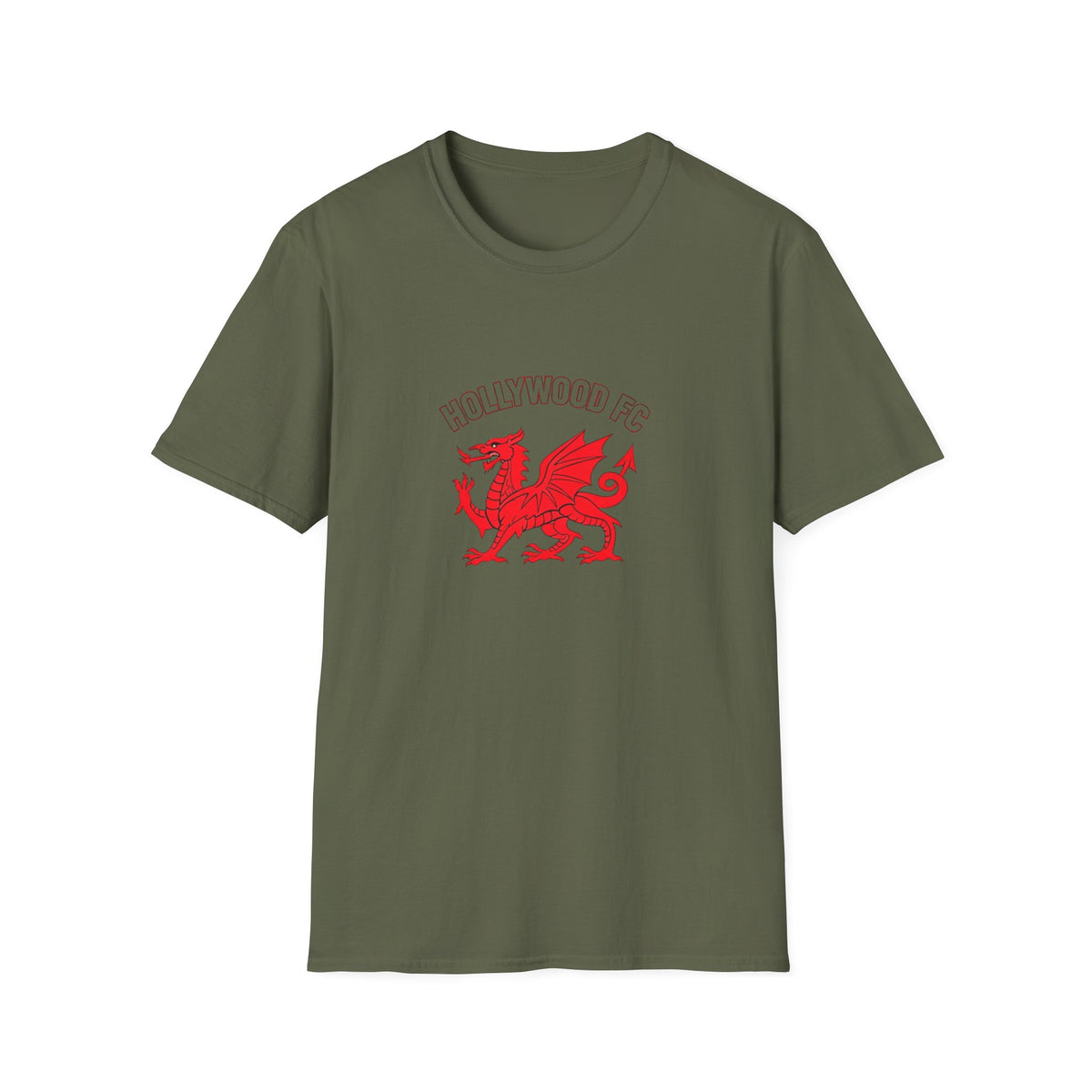Wrexham-Style Red Dragon Soccer Tee — Retro Crest T-Shirt