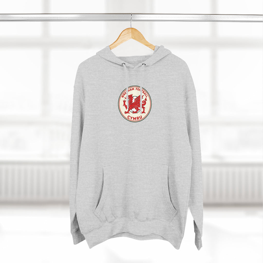 Welsh Red Dragon Emblem Hoodie — Cymru Crest Fleece Pullover