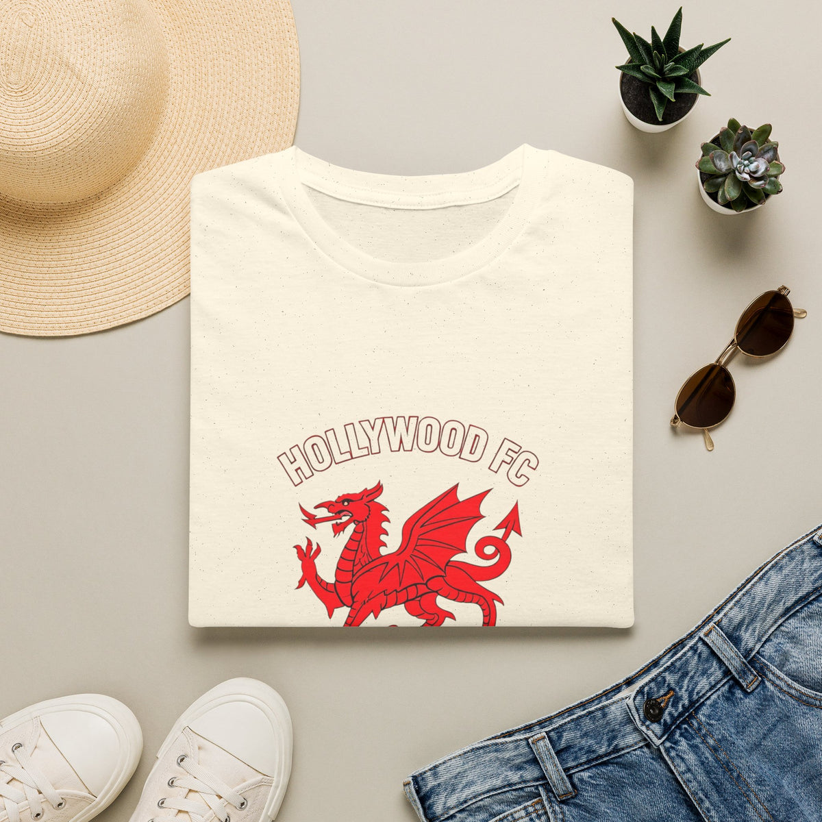 Wrexham-Style Red Dragon Soccer Tee — Retro Crest T-Shirt