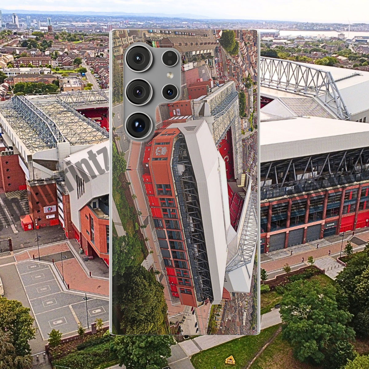 Liverpool Anfield Aerial Flexi Phone Case — Anfield Stadium Photo iPhone Cover