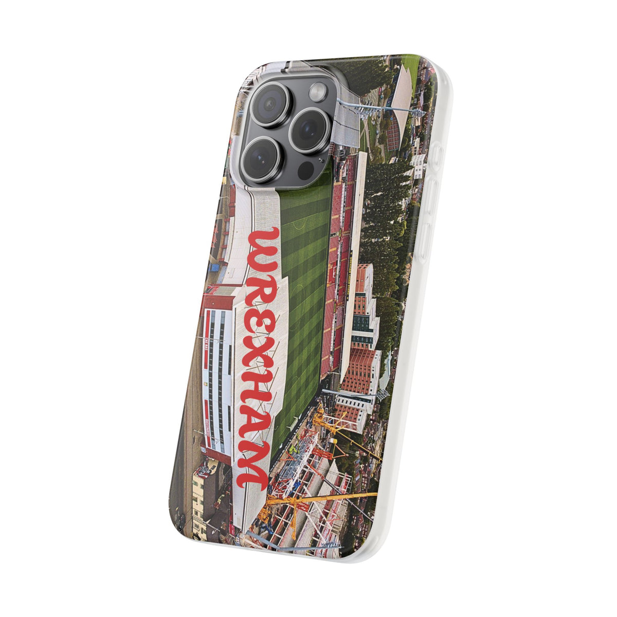 Wrexham Racecourse Stadium Photo Phone Case — Aerial Soccer Field 