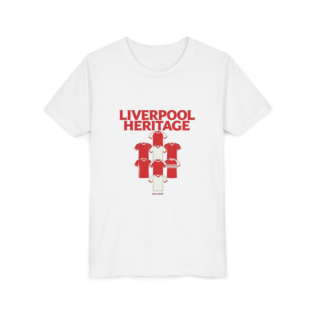 Liverpool Heritage Kids Tee — Vintage Football Kit Graphic