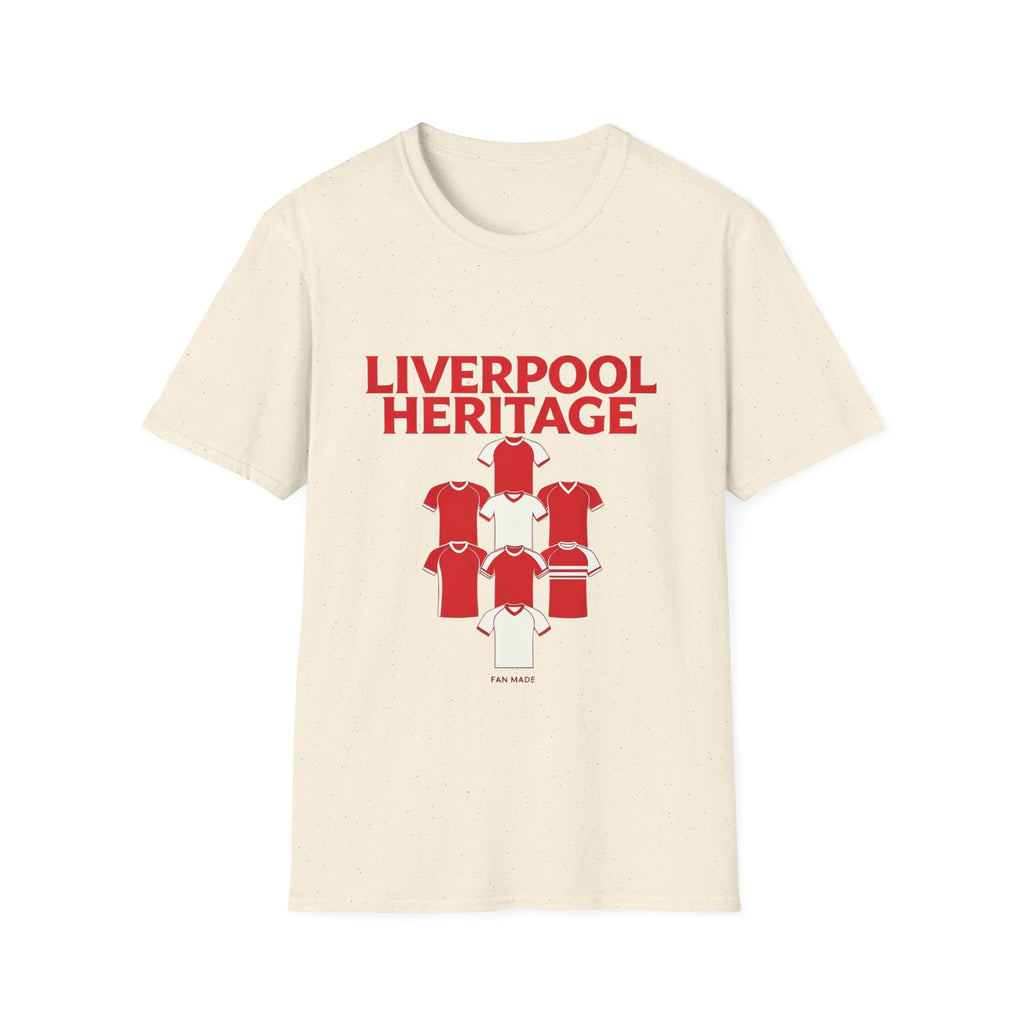 Liverpool Heritage Tee — Retro Football Shirt Collage