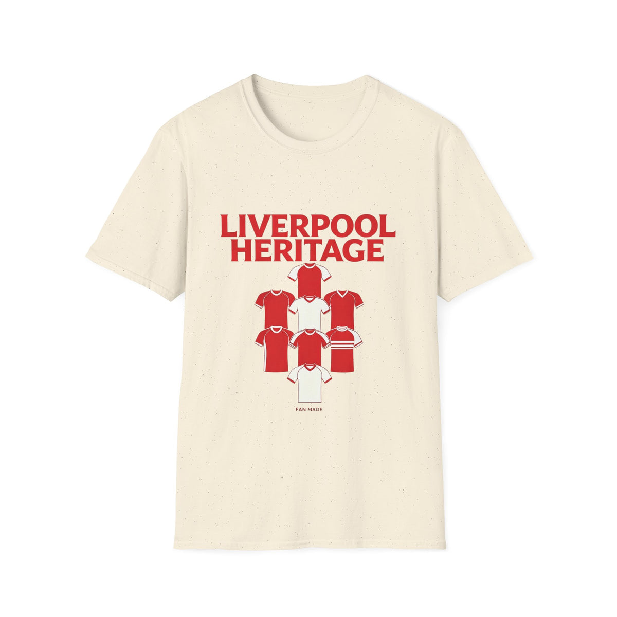 Liverpool Heritage Tee — Retro Football Shirt Collage