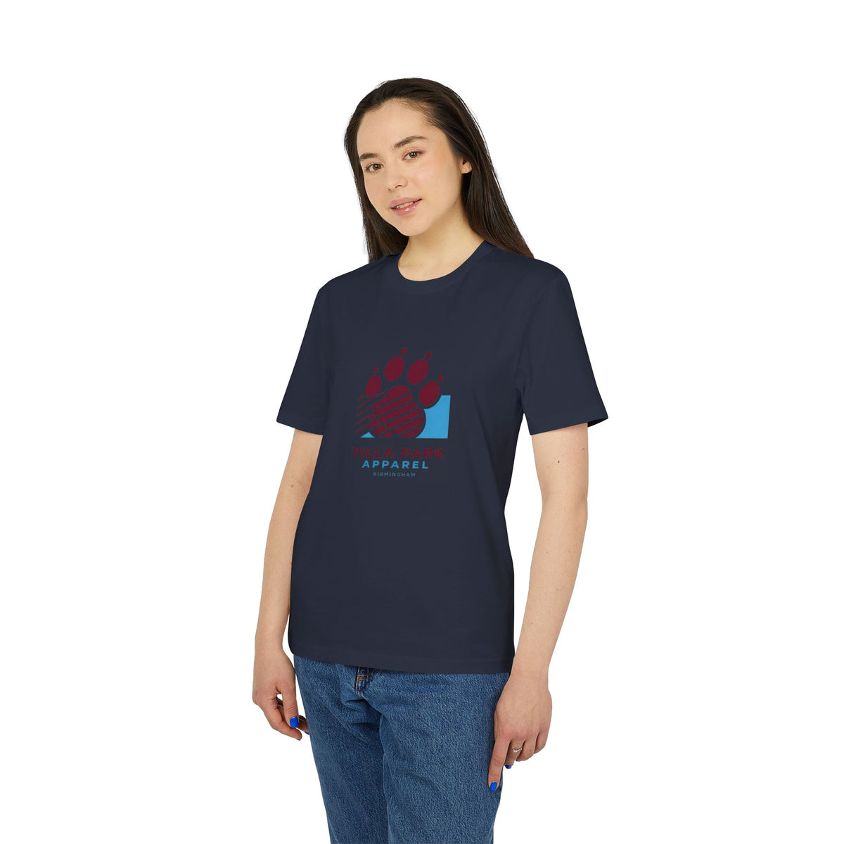 Villa Park Paw Retro Athletic T-Shirt — Vintage Maroon Paw Logo