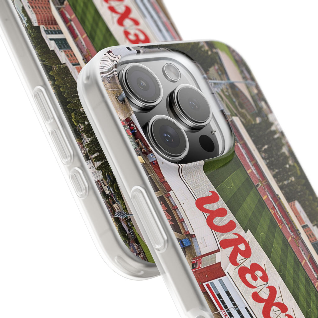 Wrexham Racecourse Stadium Photo Phone Case — Aerial Soccer Field 