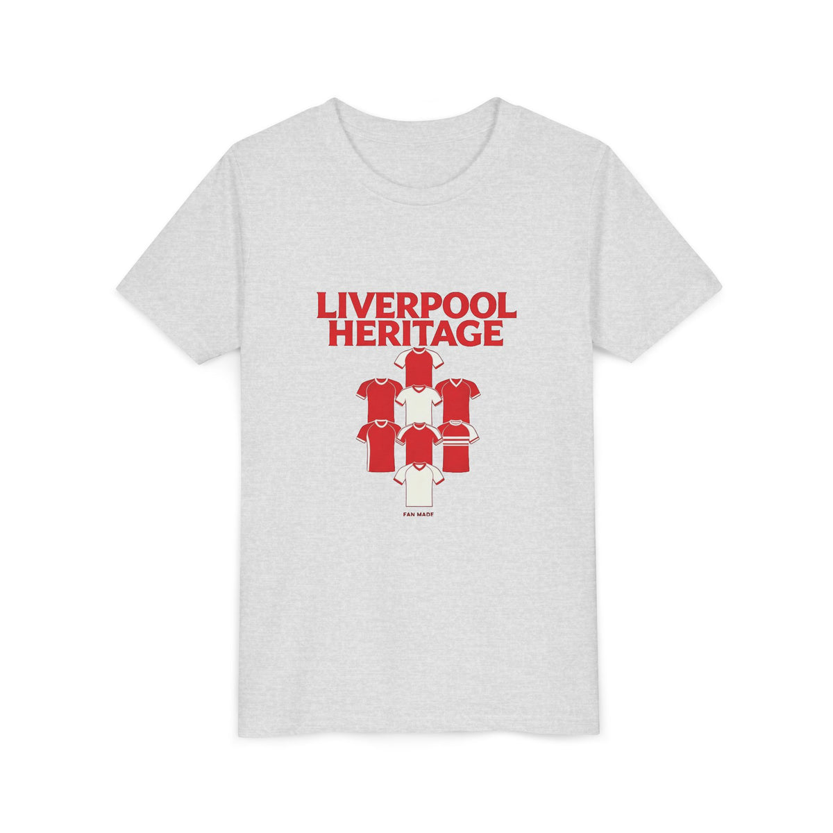 Liverpool Heritage Kids Tee — Vintage Football Kit Graphic