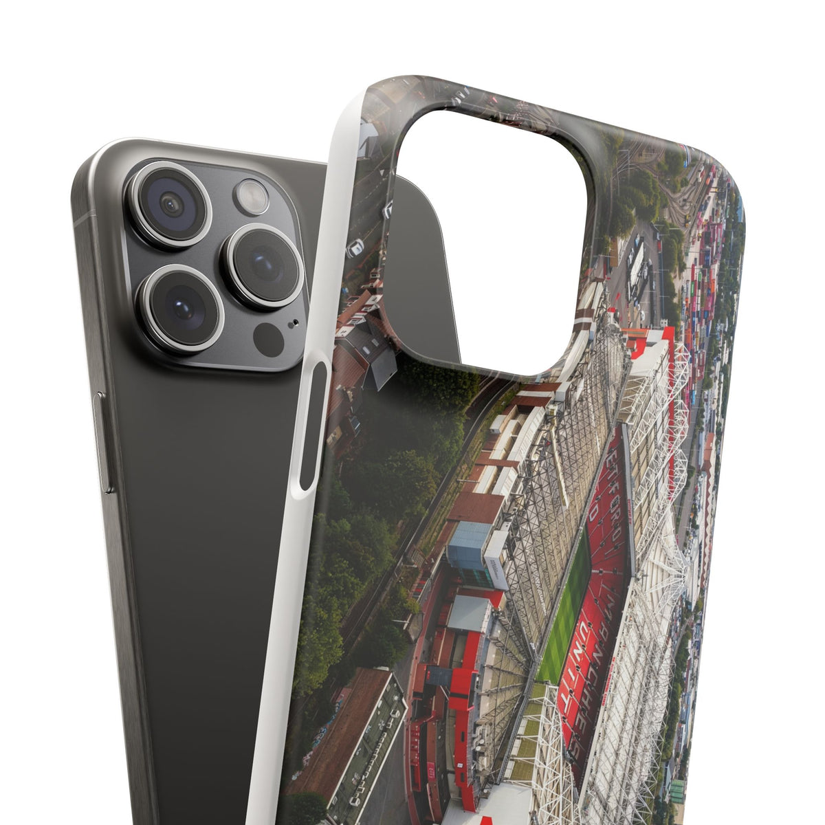 Manchester United, Old Trafford Print Phone Case.