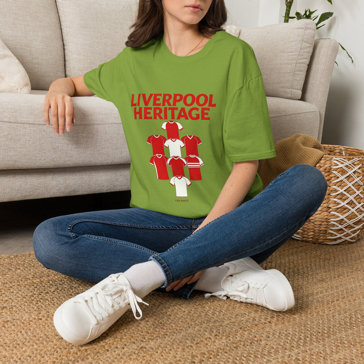 Liverpool Heritage Tee — Retro Football Shirt Collage