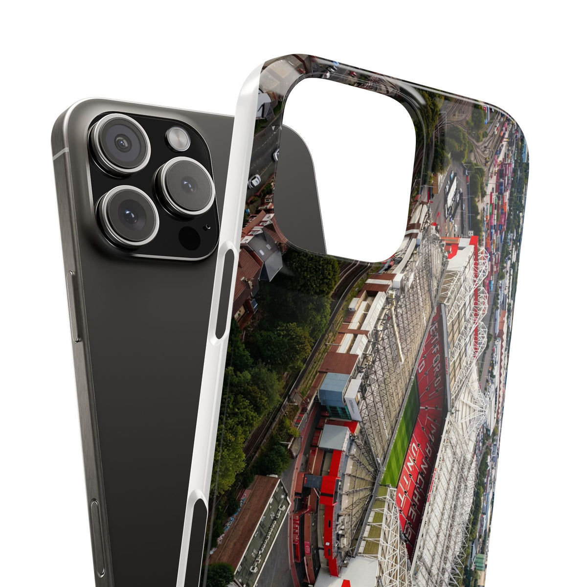 Manchester United, Old Trafford Print Phone Case.