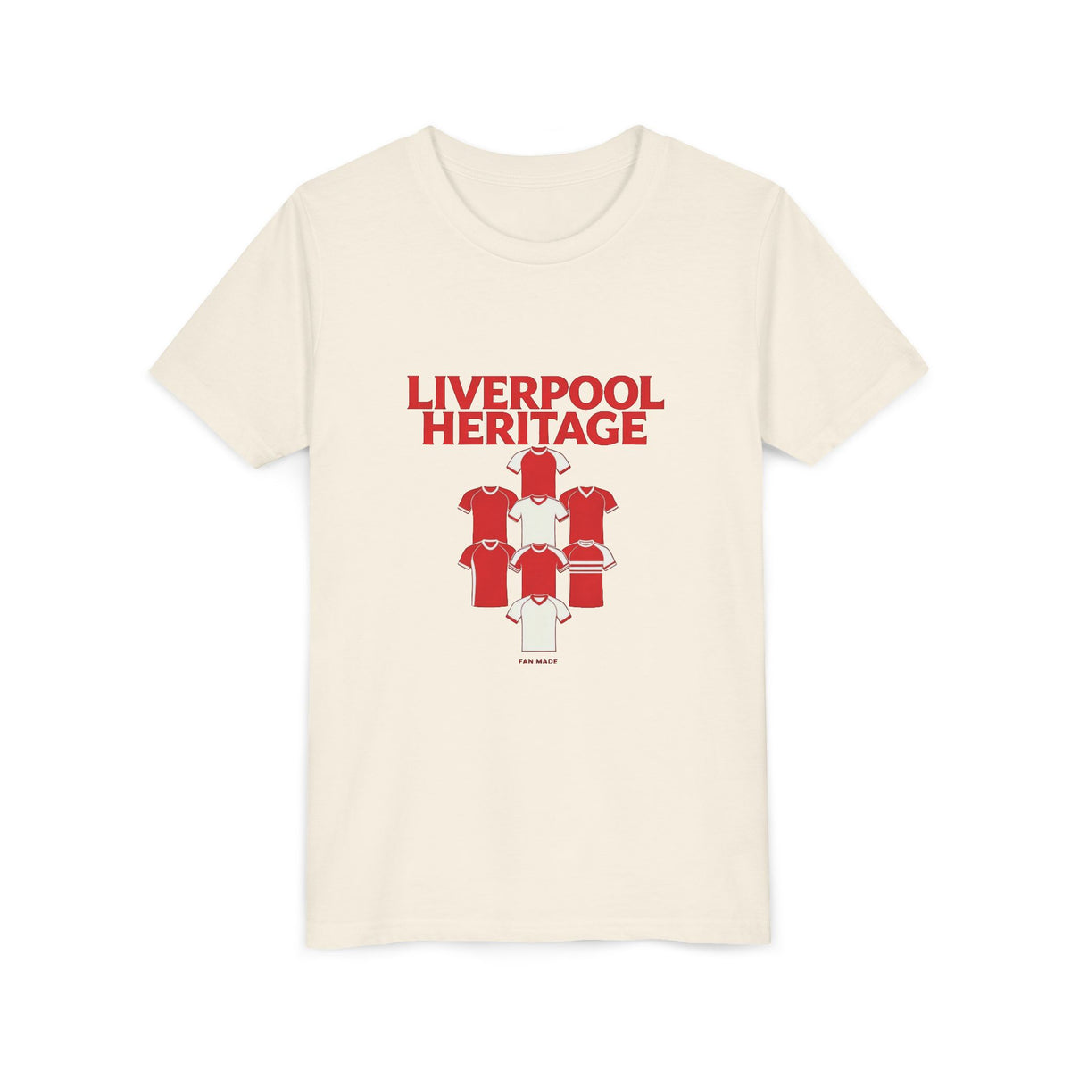 Liverpool Heritage Kids Tee — Vintage Football Kit Graphic