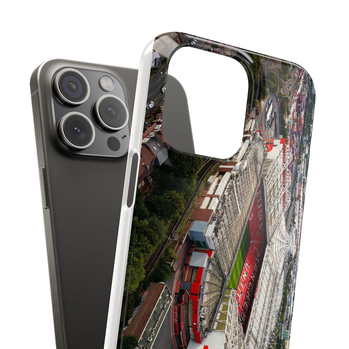 Manchester United, Old Trafford Print Phone Case.
