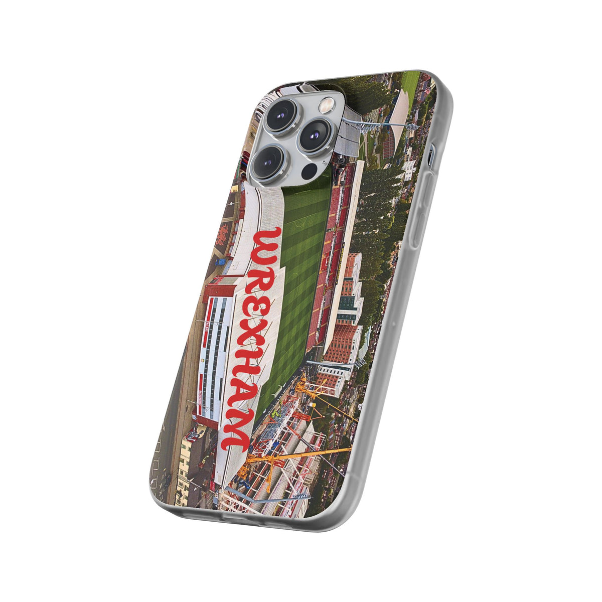 Wrexham Racecourse Stadium Photo Phone Case — Aerial Soccer Field 