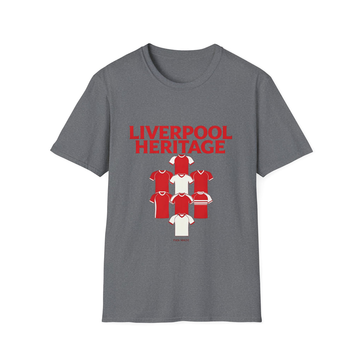 Liverpool Heritage Tee — Retro Football Shirt Collage