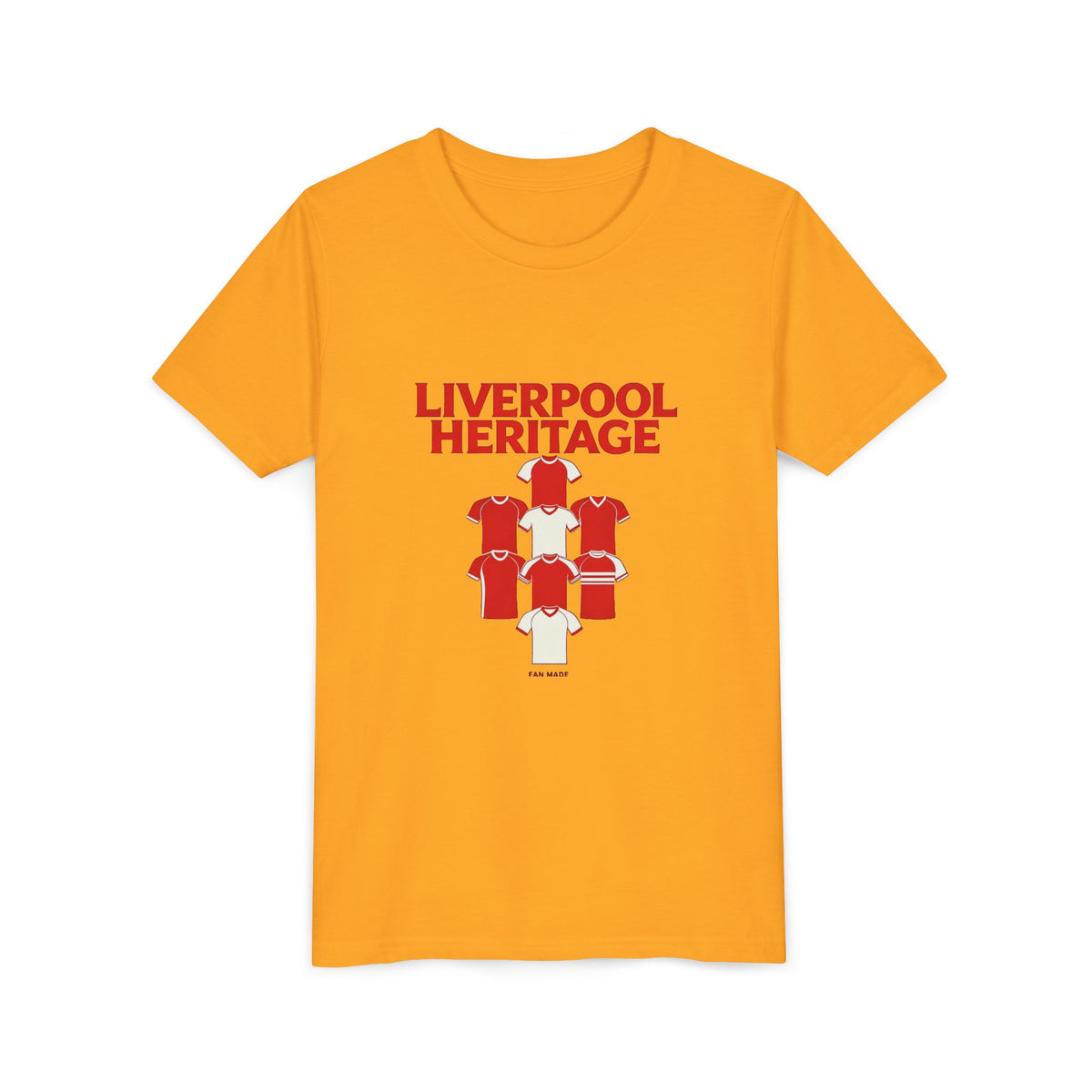 Liverpool Heritage Kids Tee — Vintage Football Kit Graphic