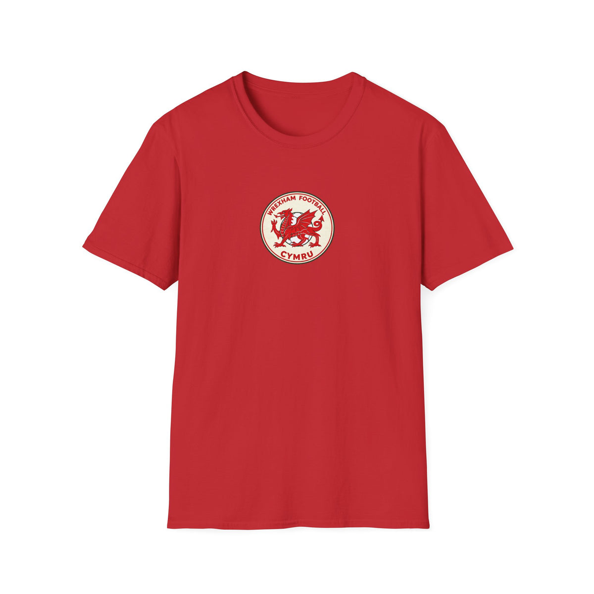Welsh Dragon Football Crest T-Shirt — Wrexham Cymru Vintage Soccer Tee