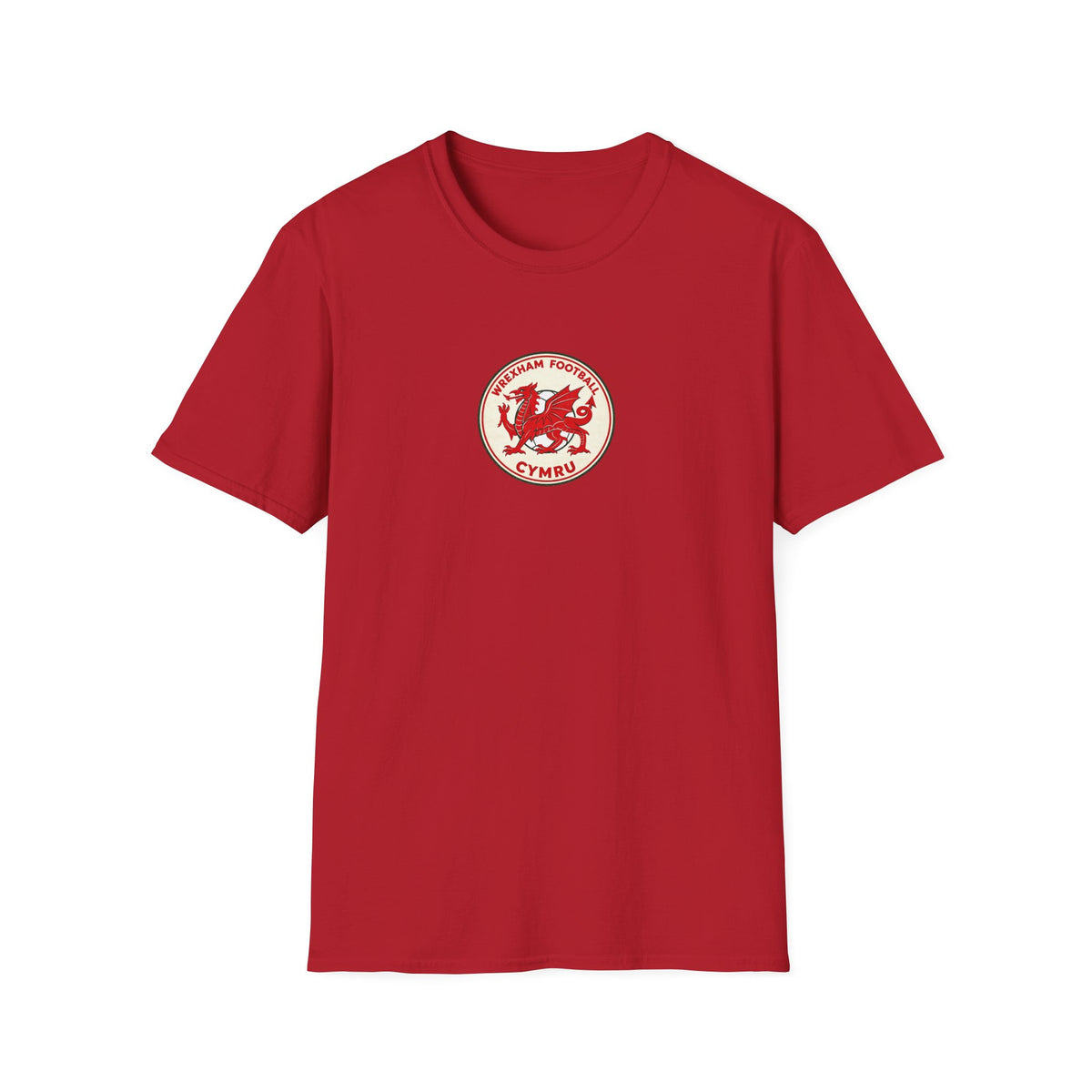 Welsh Dragon Football Crest T-Shirt — Wrexham Cymru Vintage Soccer Tee