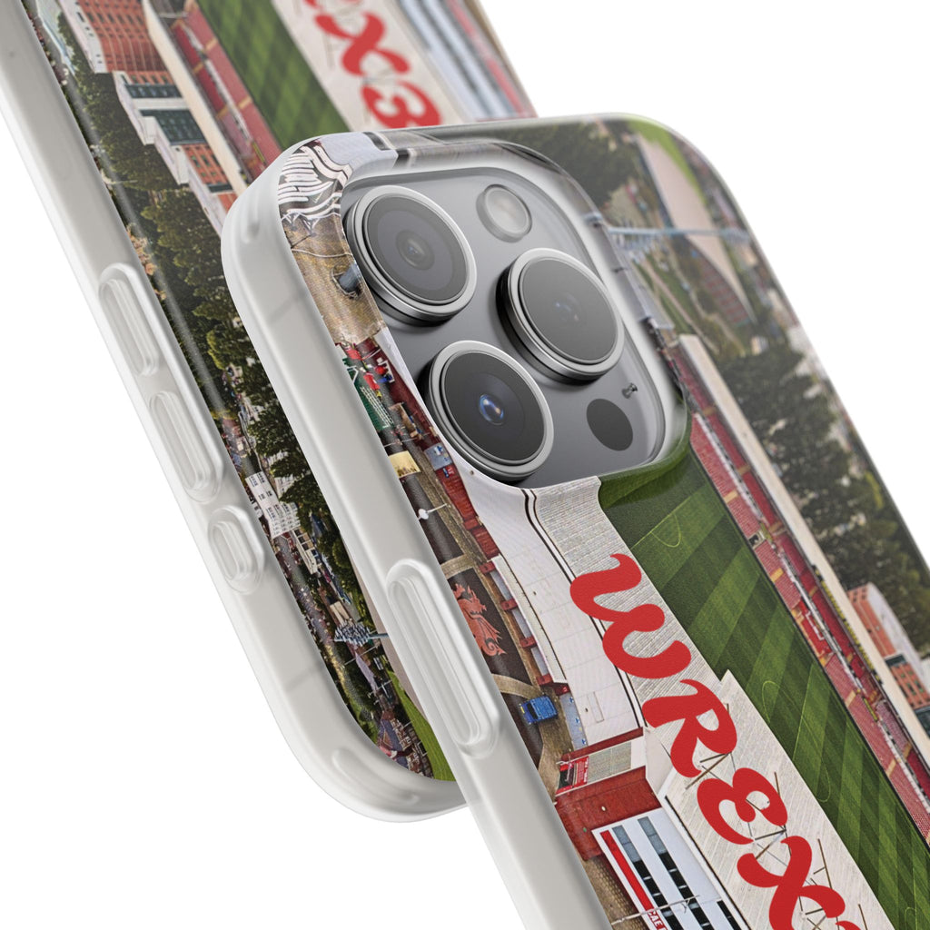 Wrexham Racecourse Stadium Photo Phone Case — Aerial Soccer Field 