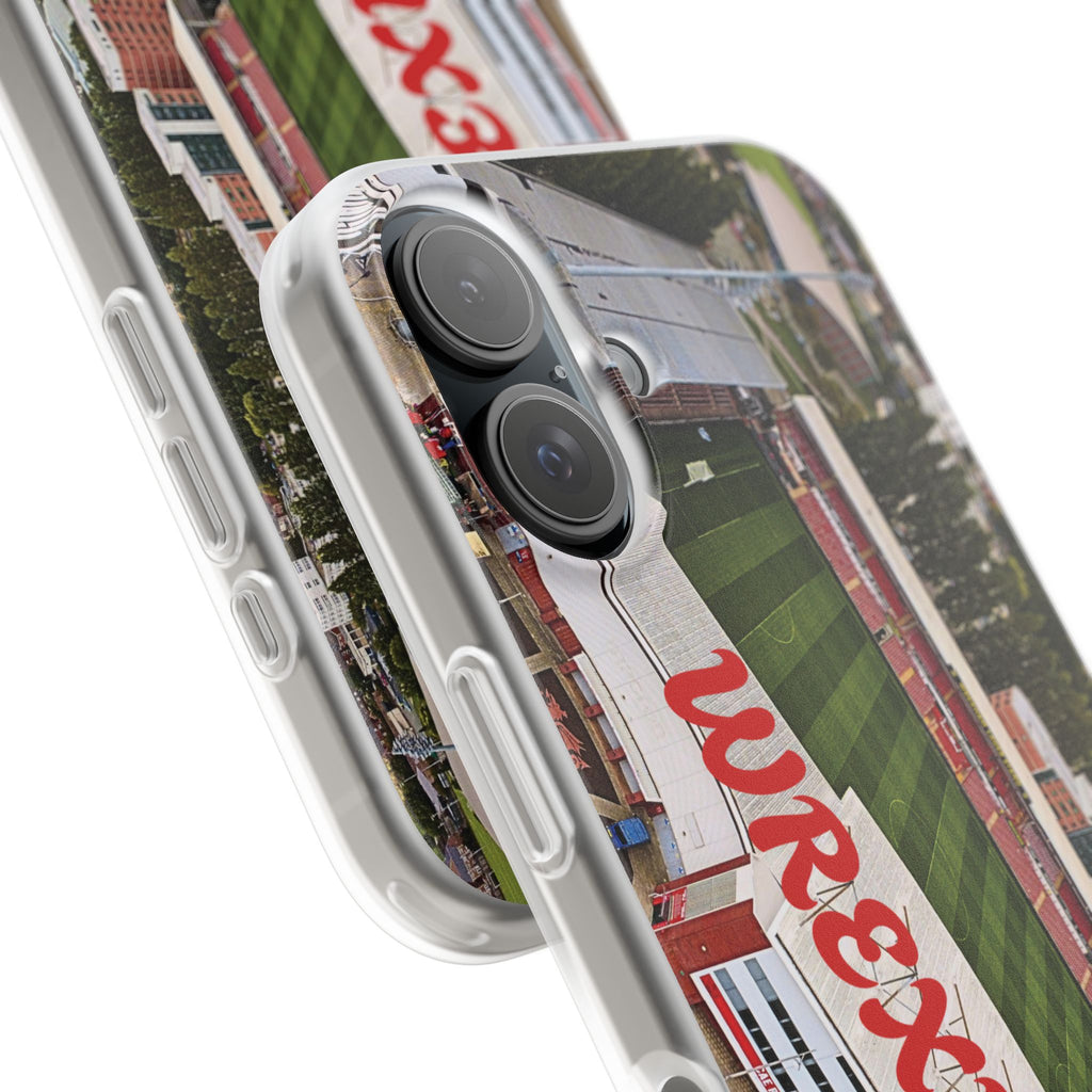 Wrexham Racecourse Stadium Photo Phone Case — Aerial Soccer Field 