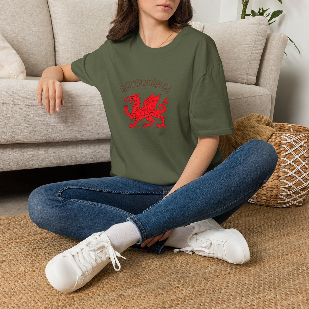 Wrexham-Style Red Dragon Soccer Tee — Retro Crest T-Shirt