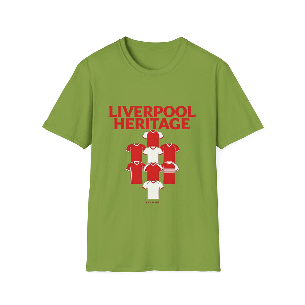 Liverpool Heritage Tee — Retro Football Shirt Collage