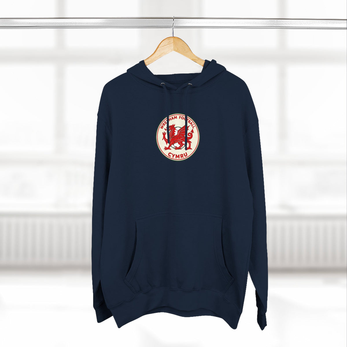 Welsh Red Dragon Emblem Hoodie — Cymru Crest Fleece Pullover