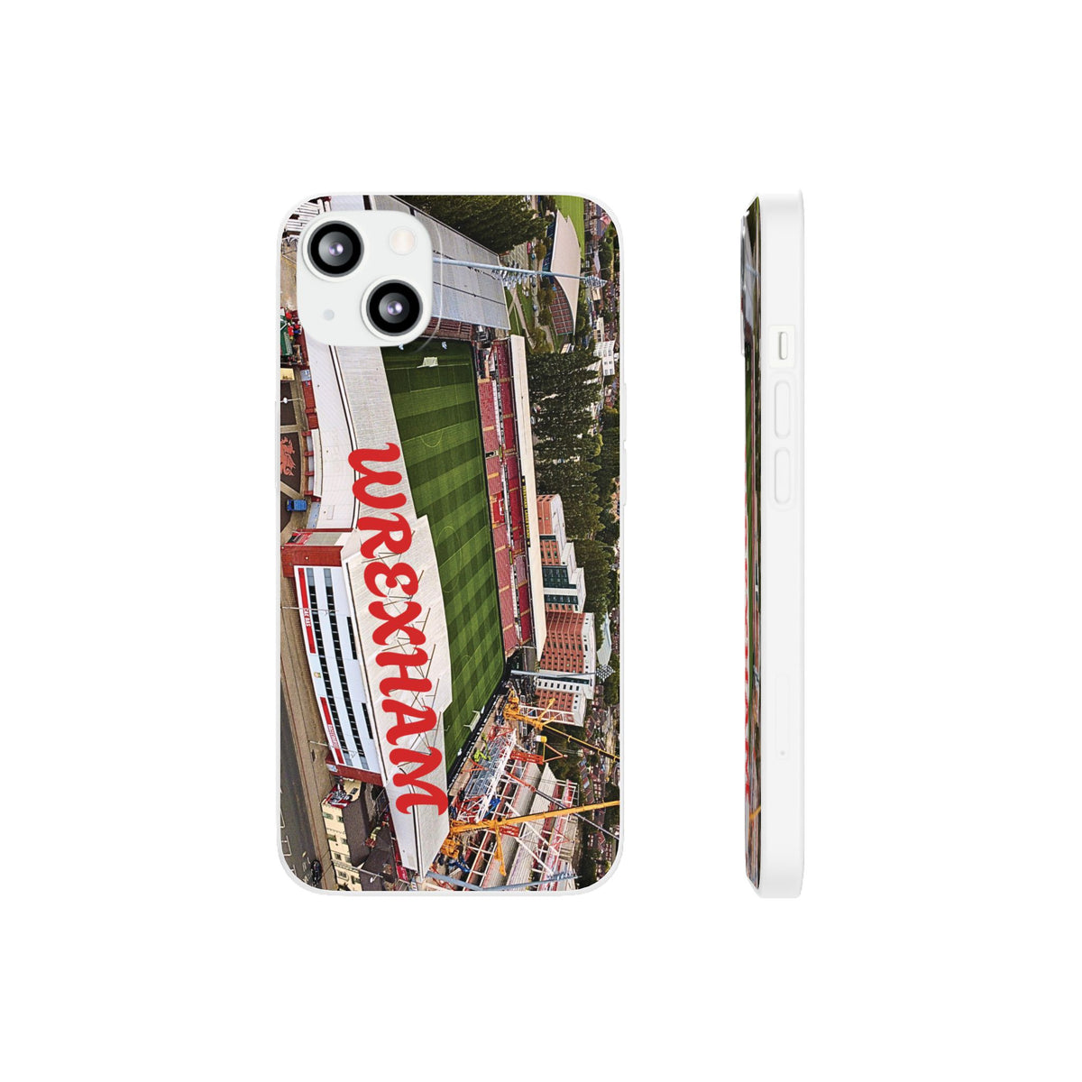 Wrexham Racecourse Stadium Photo Phone Case — Aerial Soccer Field 