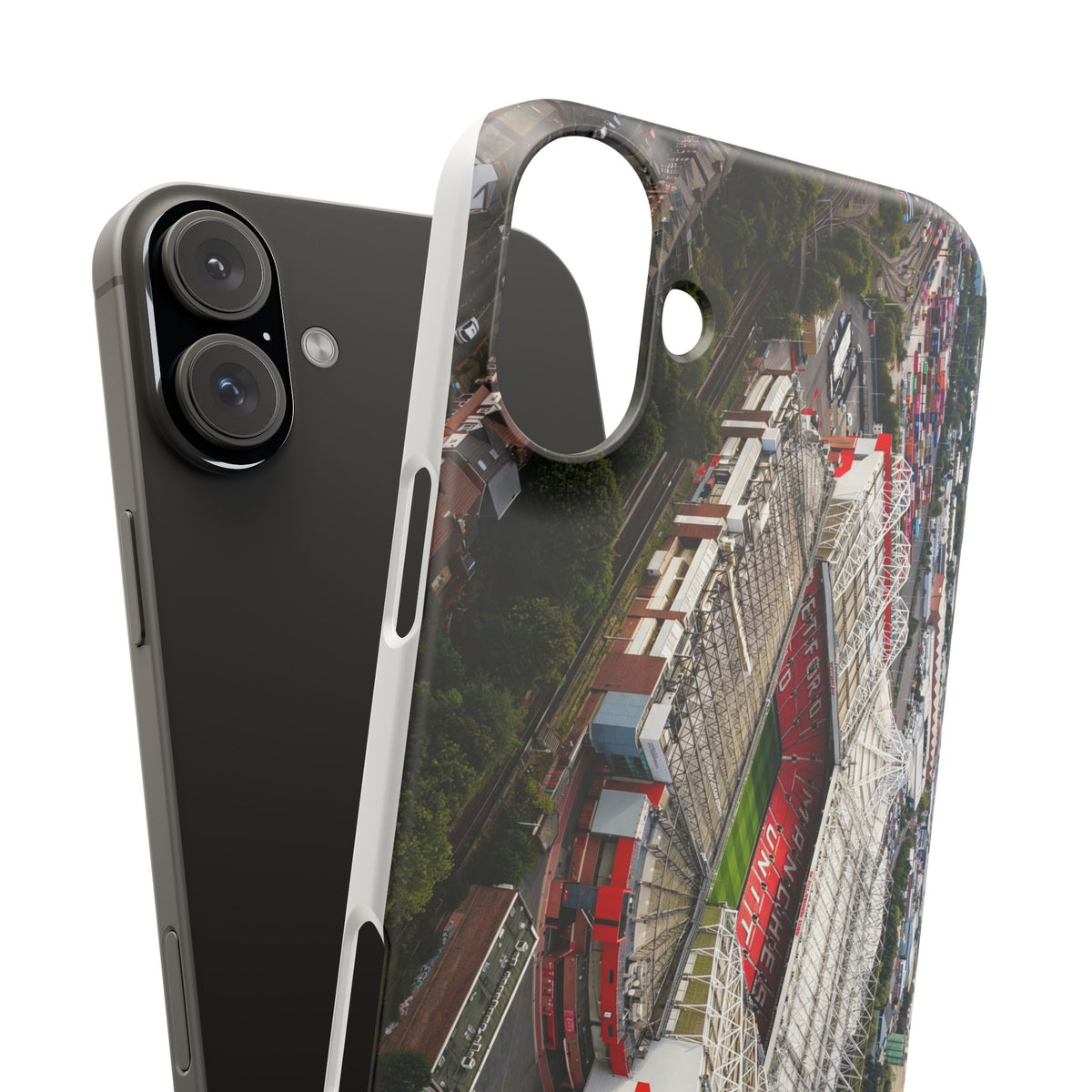 Manchester United, Old Trafford Print Phone Case.