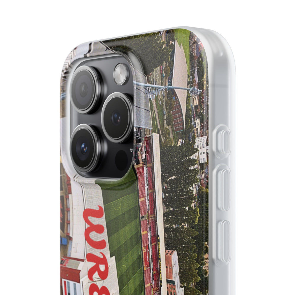 Wrexham Racecourse Stadium Photo Phone Case — Aerial Soccer Field 