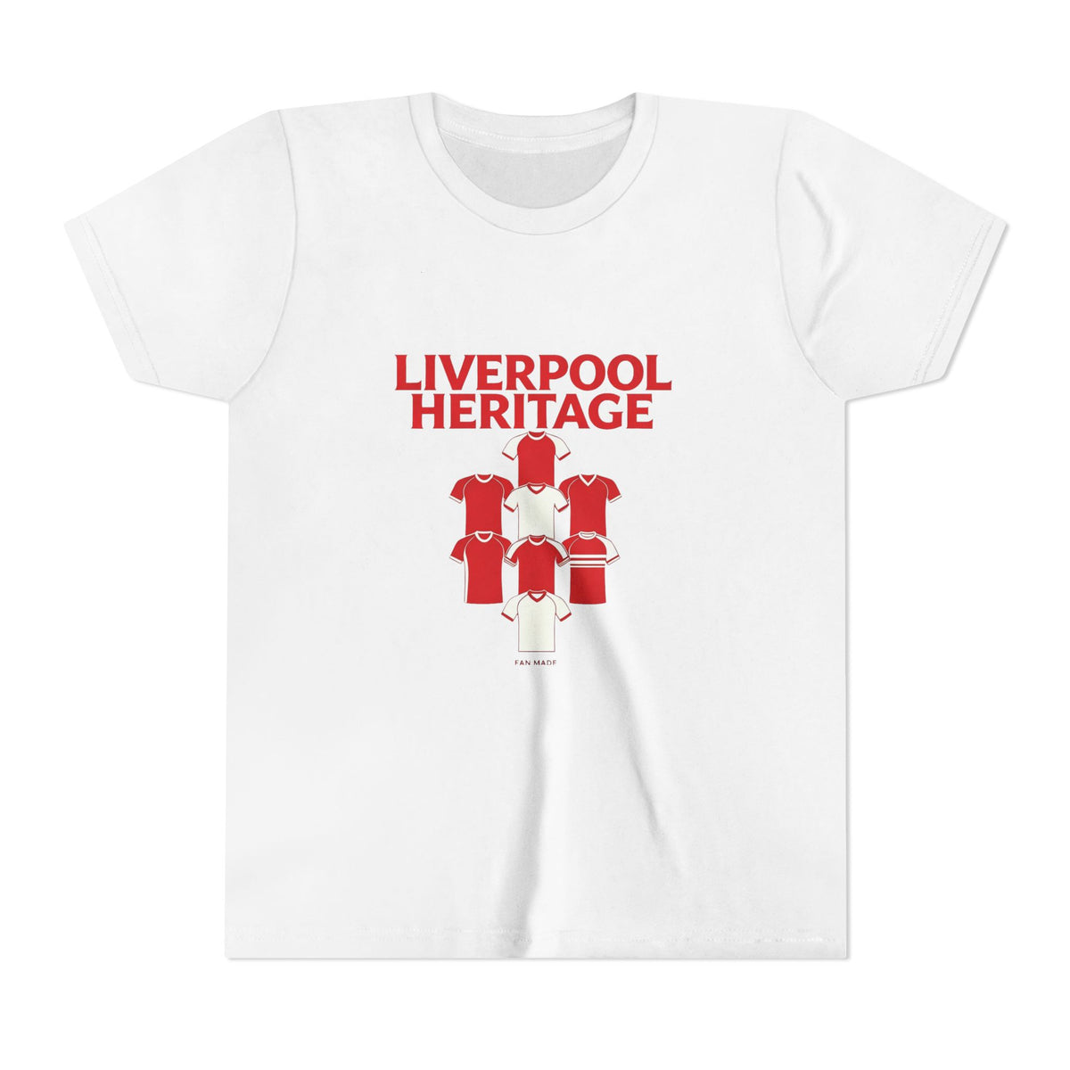 Liverpool Heritage Kids Tee — Vintage Football Kit Graphic