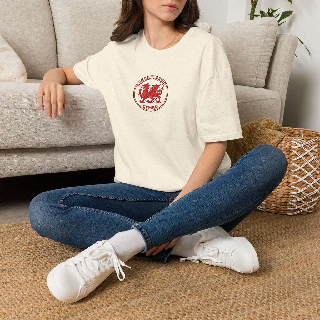 Welsh Dragon Football Crest T-Shirt — Wrexham Cymru Vintage Soccer Tee