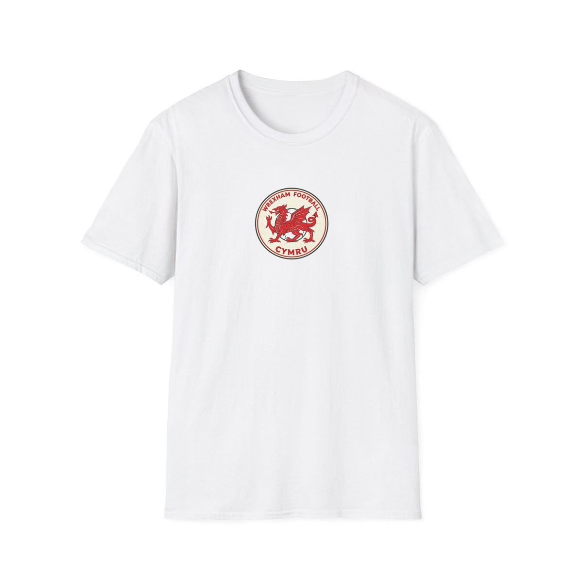 Welsh Dragon Football Crest T-Shirt — Wrexham Cymru Vintage Soccer Tee