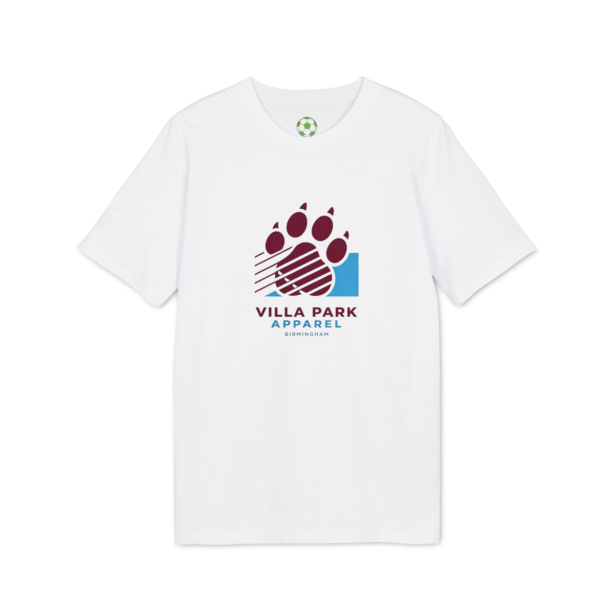 Villa Park Paw Retro Athletic T-Shirt — Vintage Maroon Paw Logo