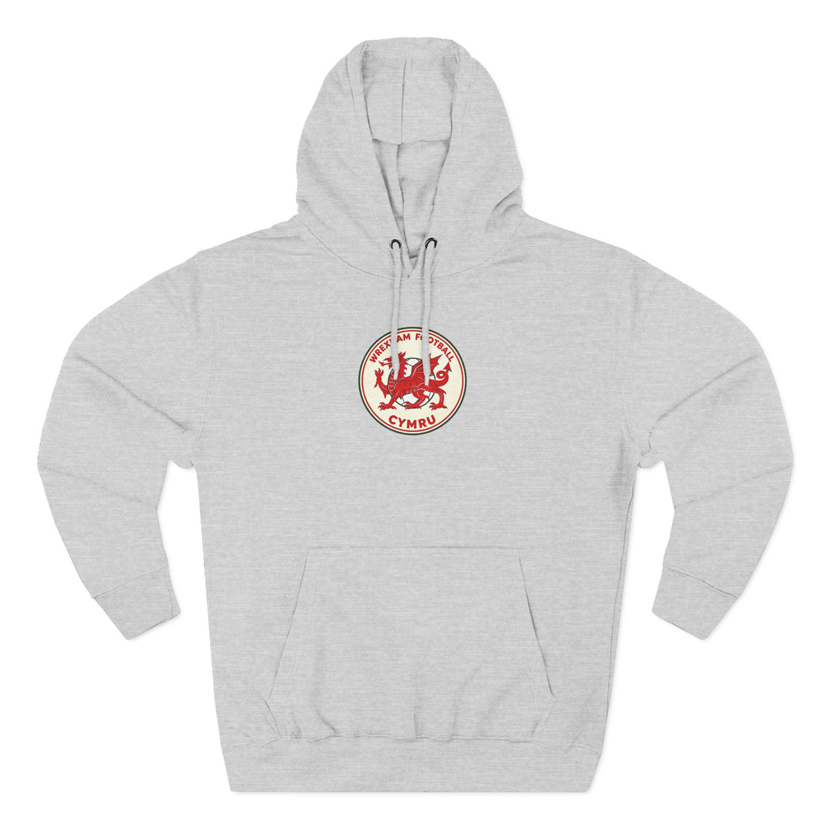 Welsh Red Dragon Emblem Hoodie — Cymru Crest Fleece Pullover