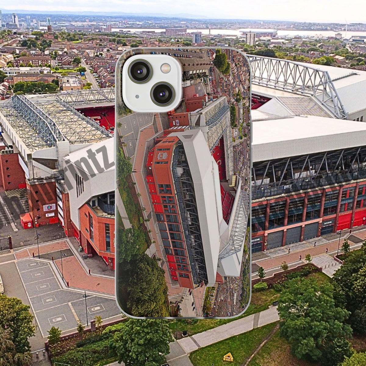 Liverpool Anfield Aerial Flexi Phone Case — Anfield Stadium Photo iPhone Cover