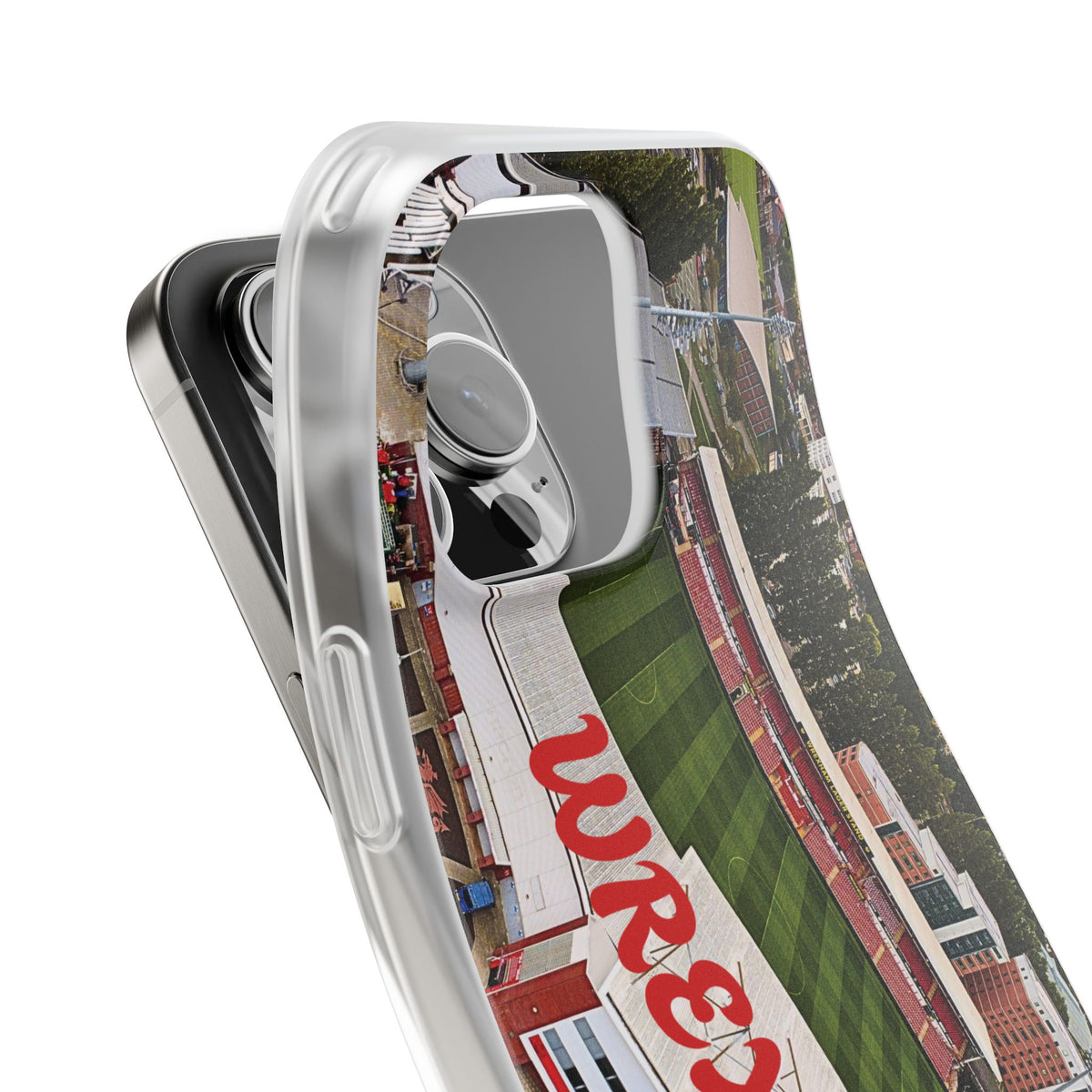 Wrexham Racecourse Stadium Photo Phone Case — Aerial Soccer Field 