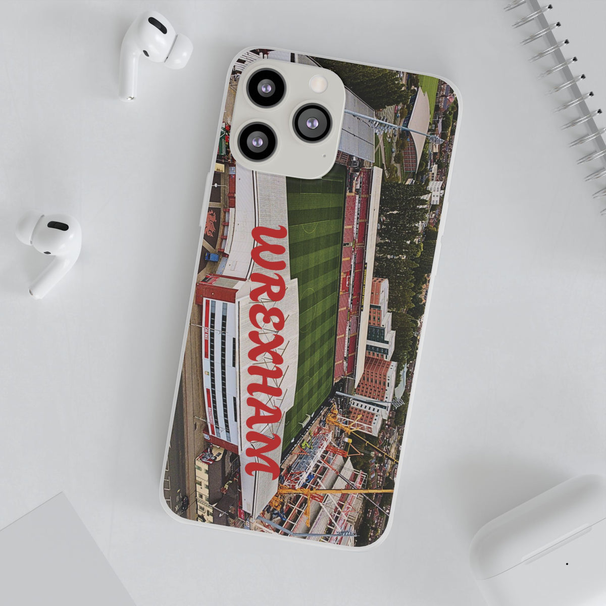 Wrexham Racecourse Stadium Photo Phone Case — Aerial Soccer Field 