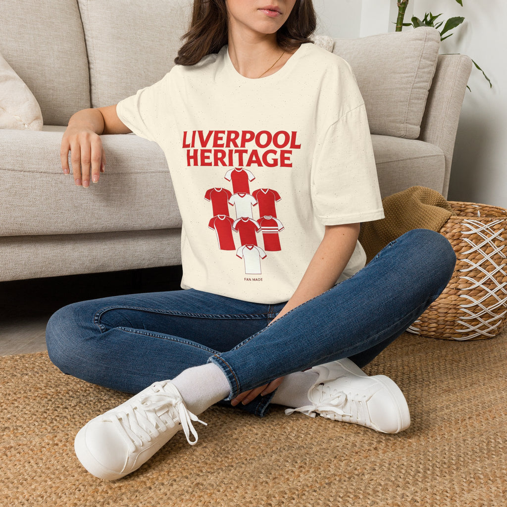 Liverpool Heritage Tee — Retro Football Shirt Collage